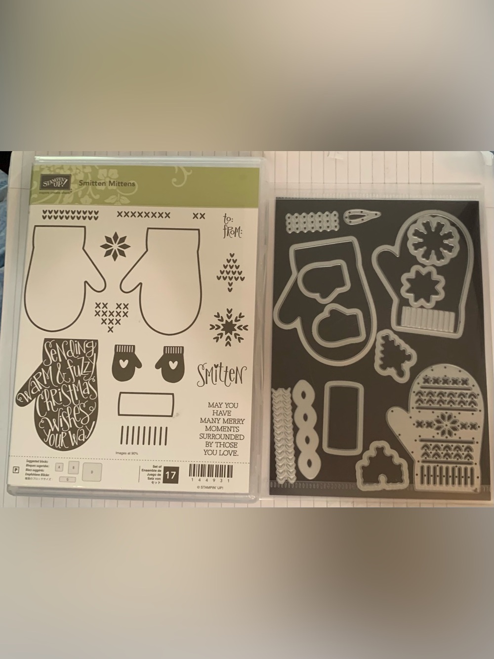 Stampin' Up! Smitten Mittens Clear Stamp Set and die Bundle